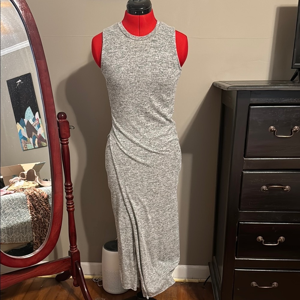 Gray Sleeveless Maxi Dress